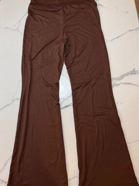 Shein Brown Flare Yoga Pants M